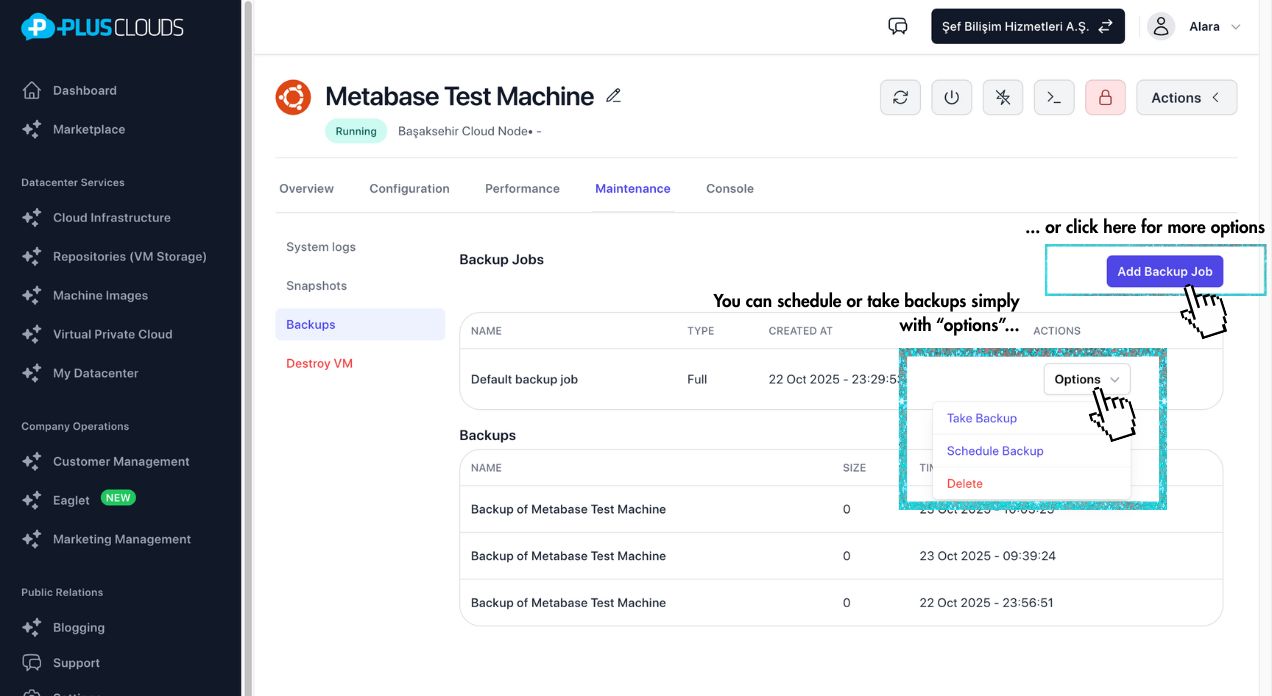Automated Backup — PlusClouds